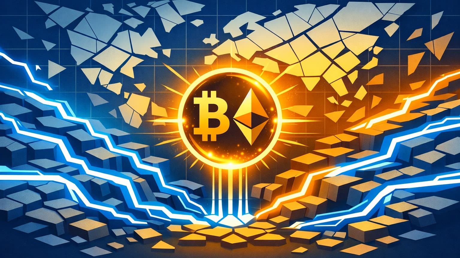 A clean editorial macro illustration showing fragmented global liquidity and crypto repricing risk in real time.